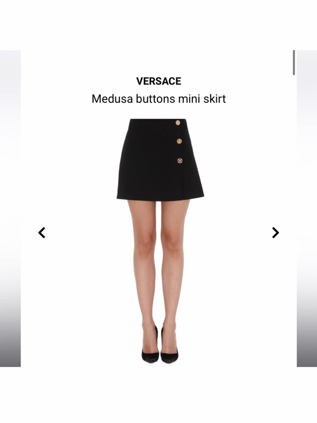 Versace Medusa Button Mini Skirt